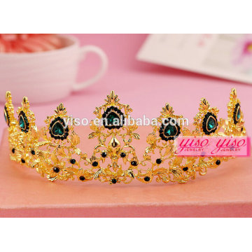 Tiara caliente del banquete de boda de la venda del pelo de la venta del chapado en oro